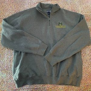 Men’s Michigan Wolverines Zipper Pullover Sweatshirt